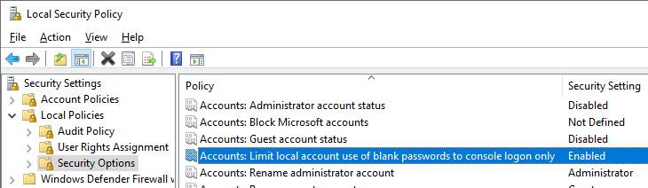 Local Security Policy